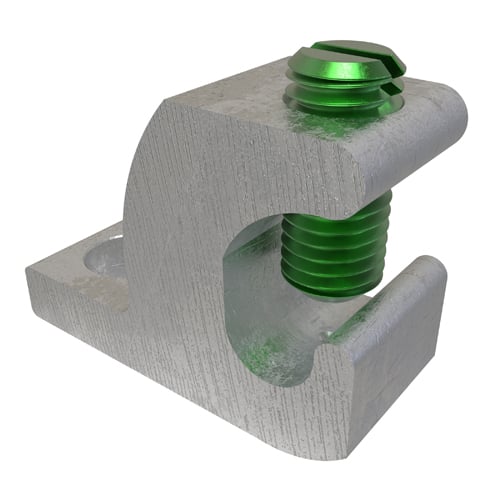 GBL-4DBT-14 ClearChoice Type CGBL Direct Burial Lay-In Ground Lug, 14 to 4 AWG Copper Conductor, 1/4 in Stud, Copper, Electro-Plated Tin