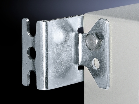 2508010 Wall Mounting Bracket, For Use With KL, EB, BG, AE, CM and IT Series Enclosures, 0.39 in Wall Distance, Sheet Steel, Aluminum