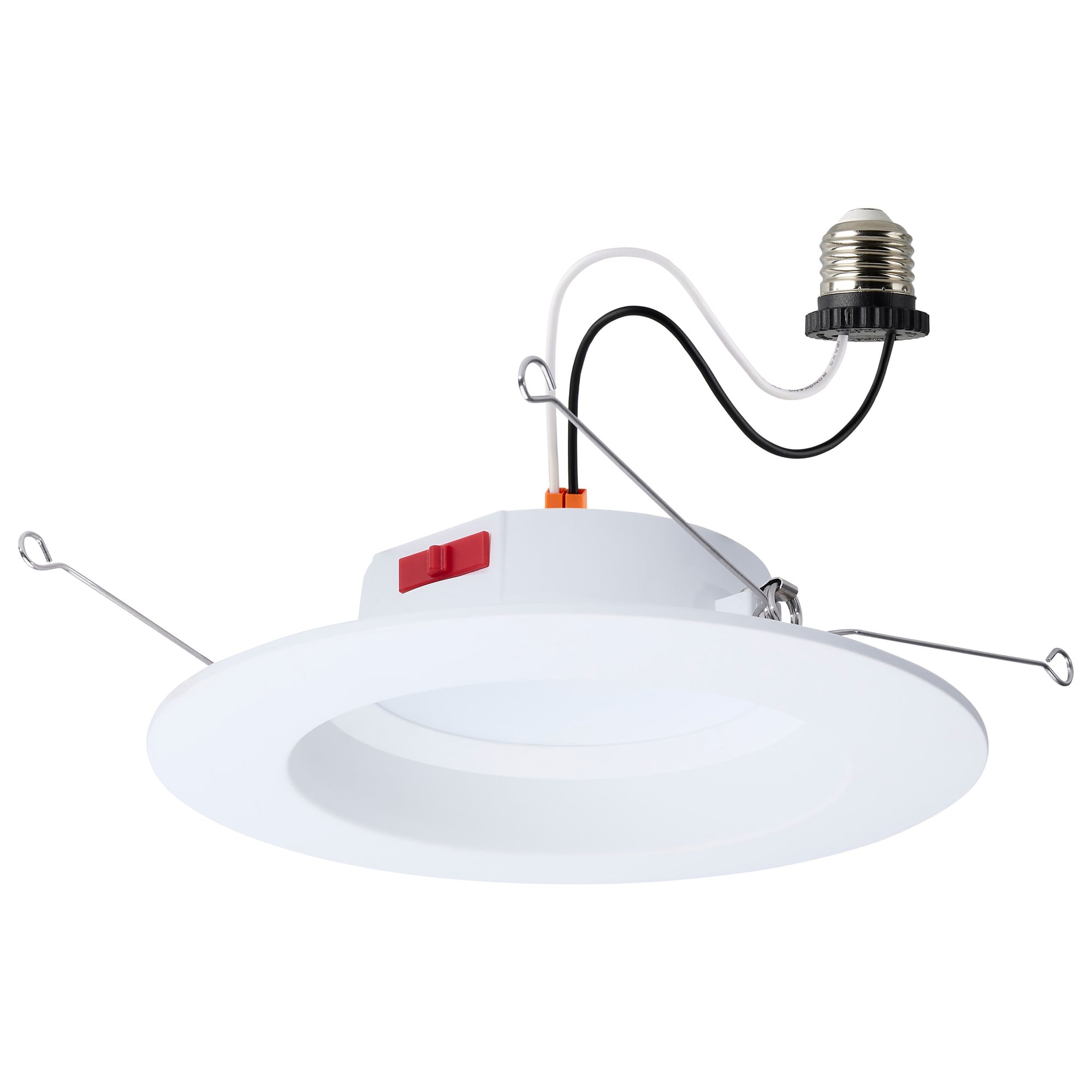 8 Watt LED Downlight Retrofit - 5-6 Inch - CCT Selectable - Round - White Finish