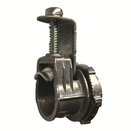XC-2200-C Steel City BX Flex Clad Cable Connector, 3/8 in Trade, 0.12 to 0.63 in Cable Openings, Die Cast Zinc