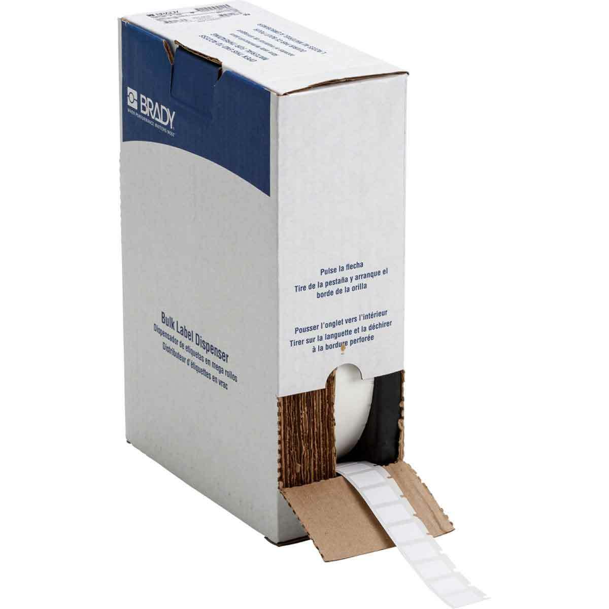 BM-11-499 Label, 0.5 in L x 0.75 in W, White, Nylon Cloth