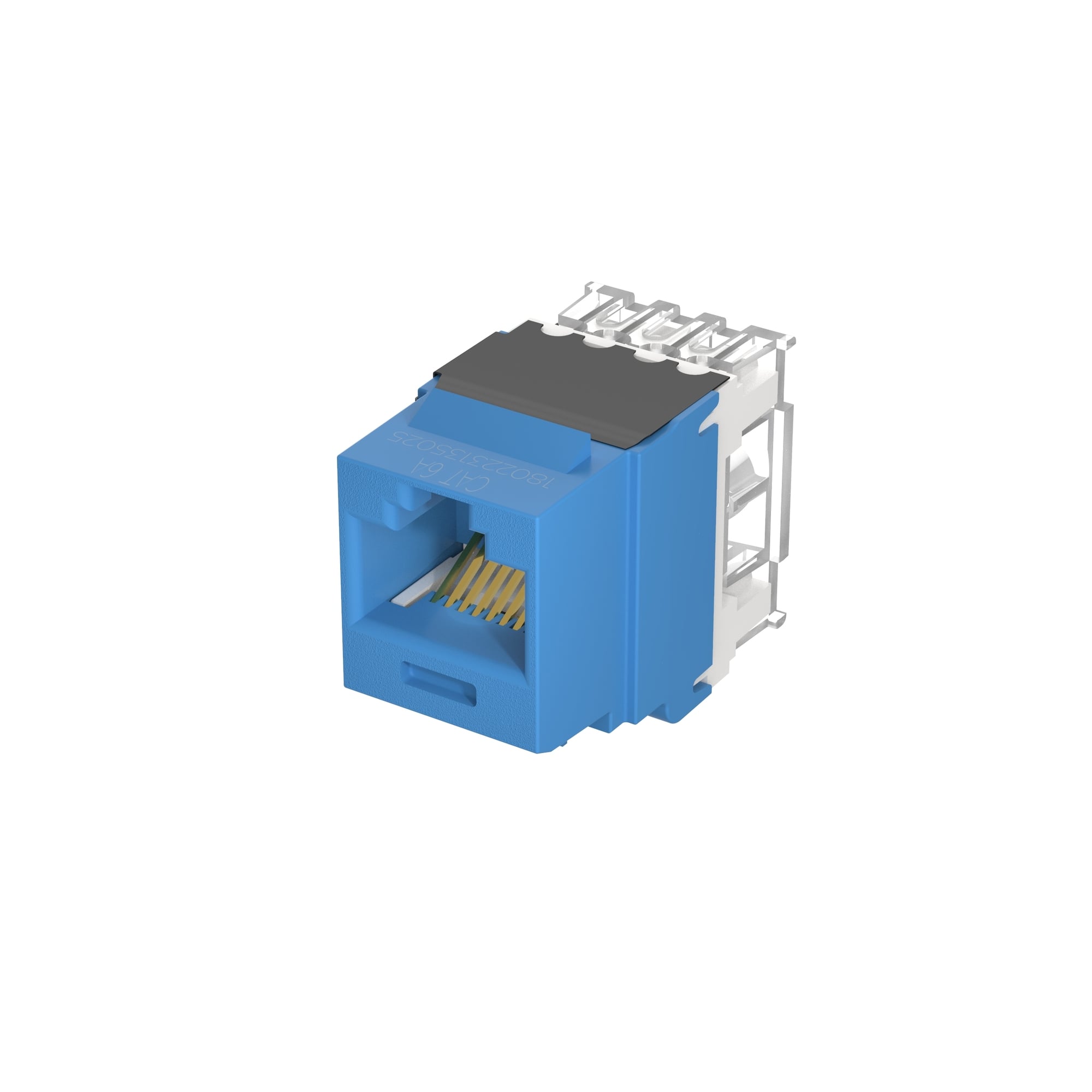 UTP RJ45 Cat 6A Keystone Punchdown Jack Module, BU