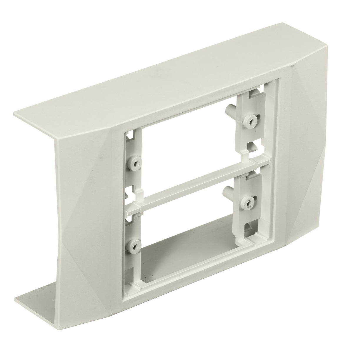 PB2IND2G 2-Gang Extruded In-Line Non-Metallic Standard Device Box, 7.66 in L x 4.74 in W x 1.84 in H, PVC, Off-White