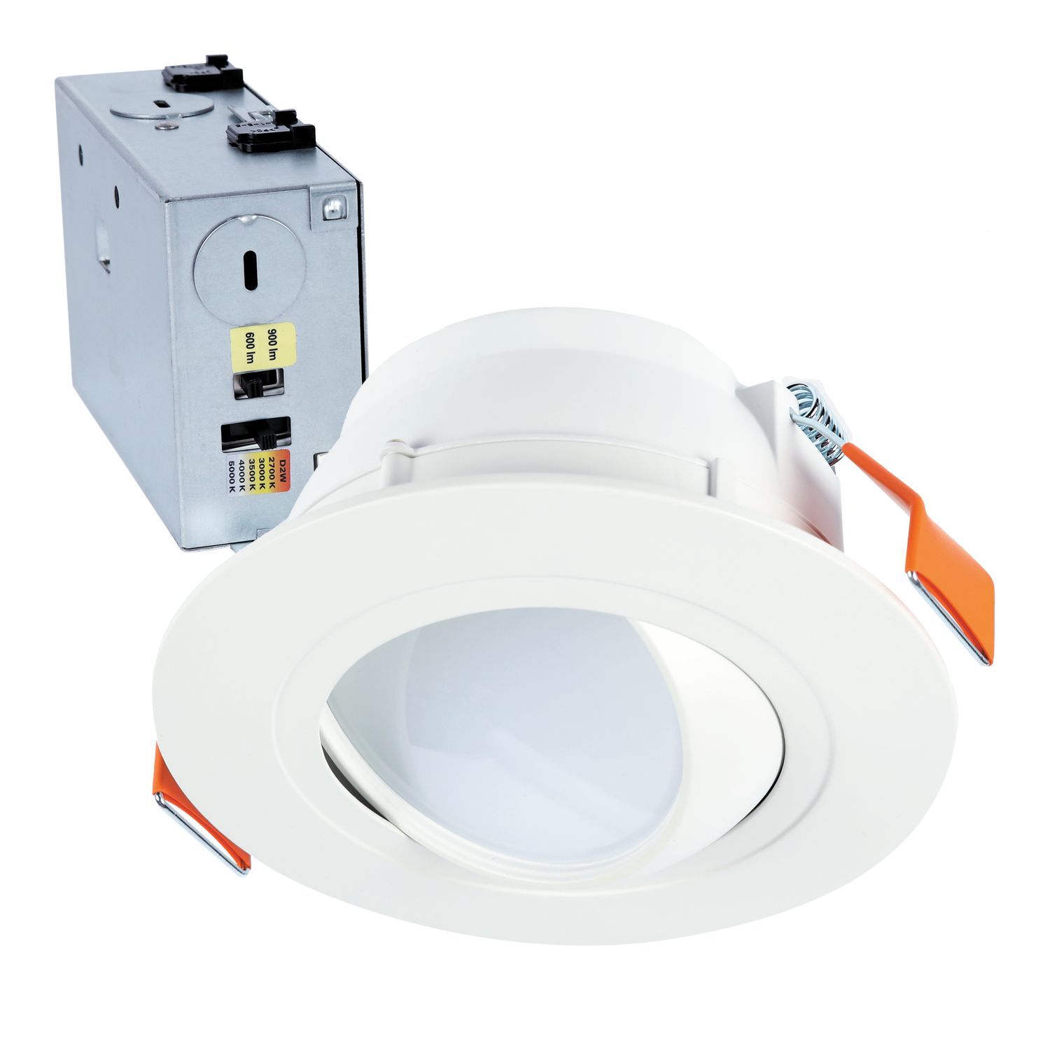 RA6LS9FSD2W1EWHDM Halo RA Adjustable Recessed Canless Downlight, LED Lamp, 9.5 W Fixture, 120 V