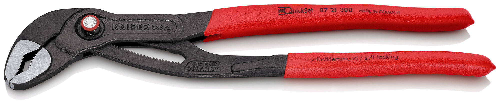 Cobra QuickSet Water Pump Pliers, 12 in., Non-Slip Plastic