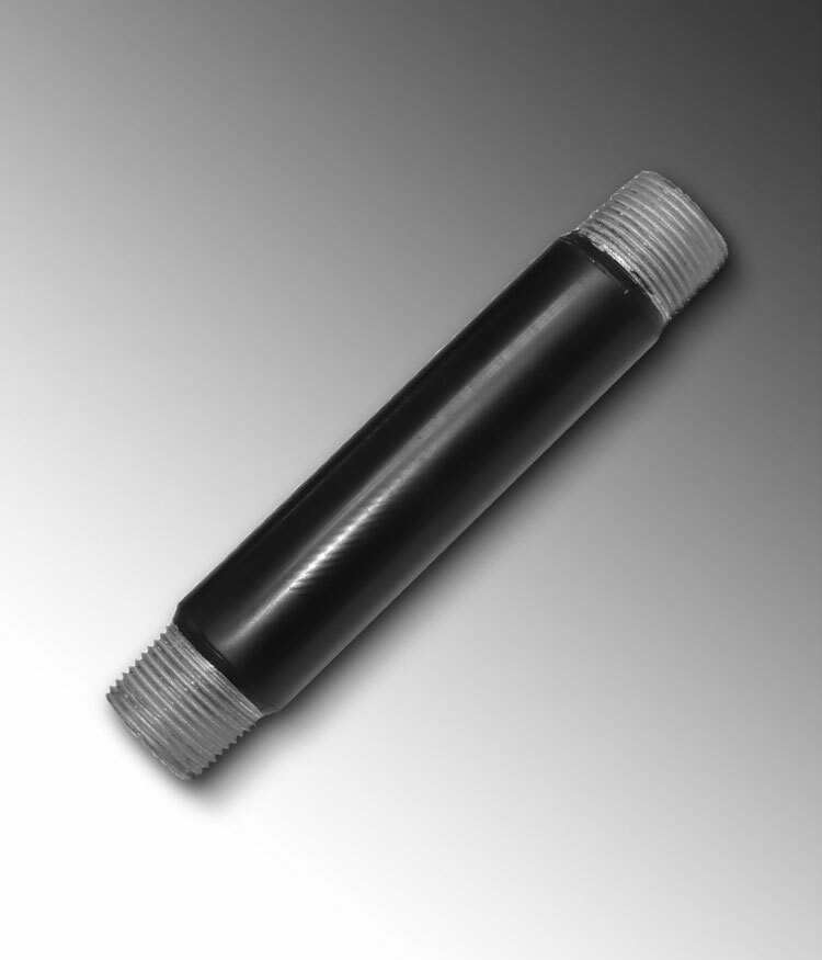 PV2512CN00 Threaded End Conduit Nipple With Channel Nut, 2-1/2 in, For Use With Rigid Conduits, Steel, Galvanized/PVC Coated
