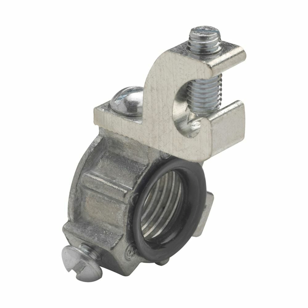 GLL7 DC Lazy-Lug Ground Bushing, 2-1/2 in Trade, 1/0 AWG Wire Min, 8 AWG Wire Max, Die Cast Zinc