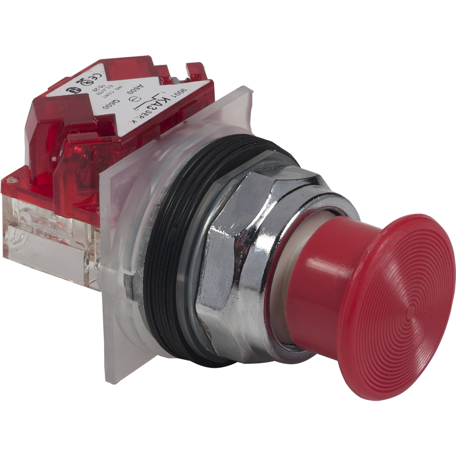 9001KP1LRR31 Harmony Type K Pilot Light, 110/120 V AC, Fresnel Glass Lens, Panel Mount