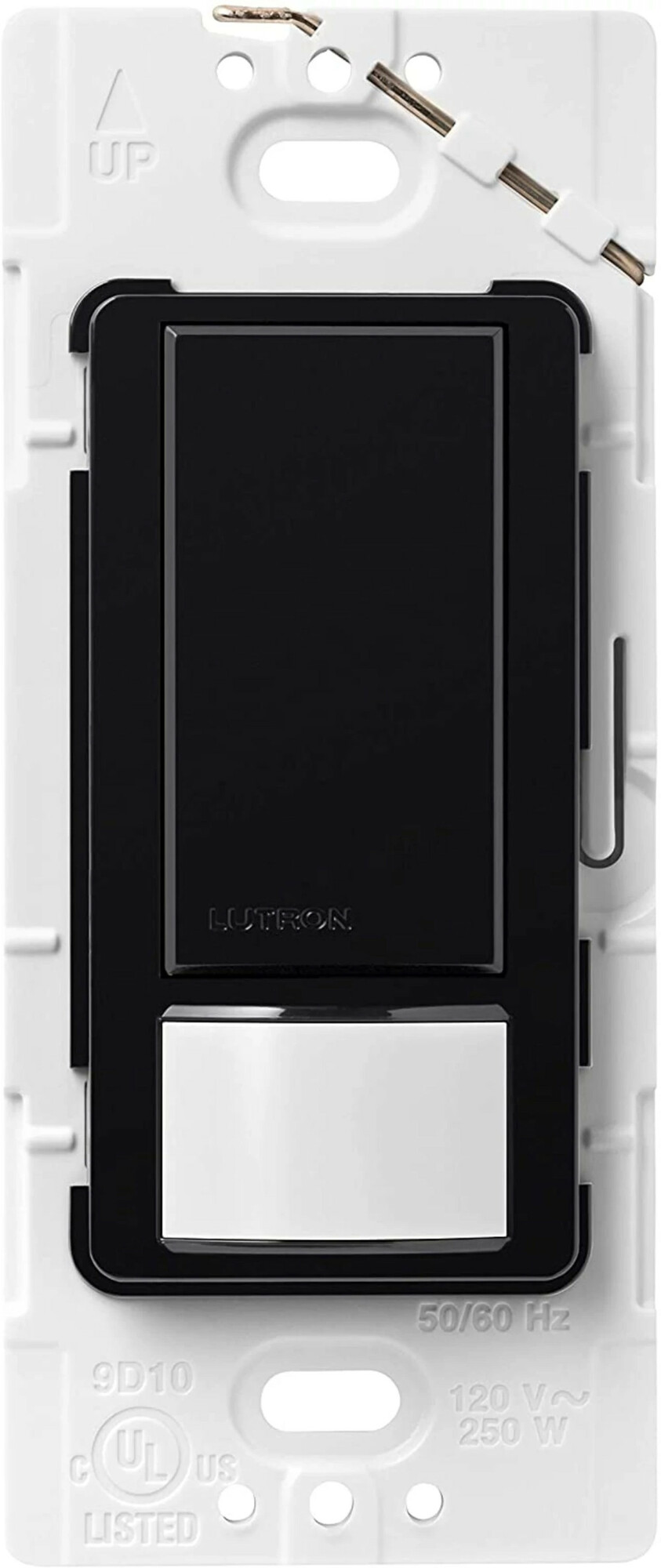 MS-OPS2-BL Maestro Motion Sensor Switch, Ground or Neutral Required, 2 Amp Lighting, 120V, 1 Pole, Black
