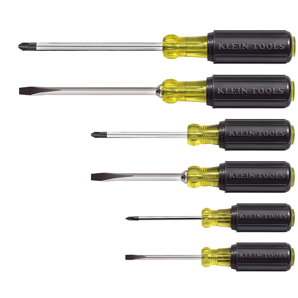 85074 Cushion-Grip Screwdriver Set, 6 Pieces, Steel/Rubber, Polished Chrome