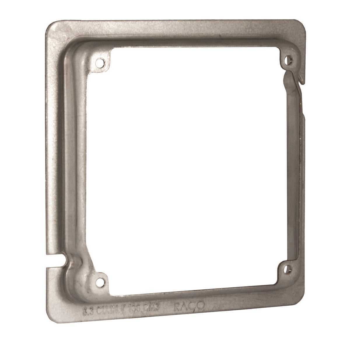 855 Square Cover, Steel, 5/8 in Raised