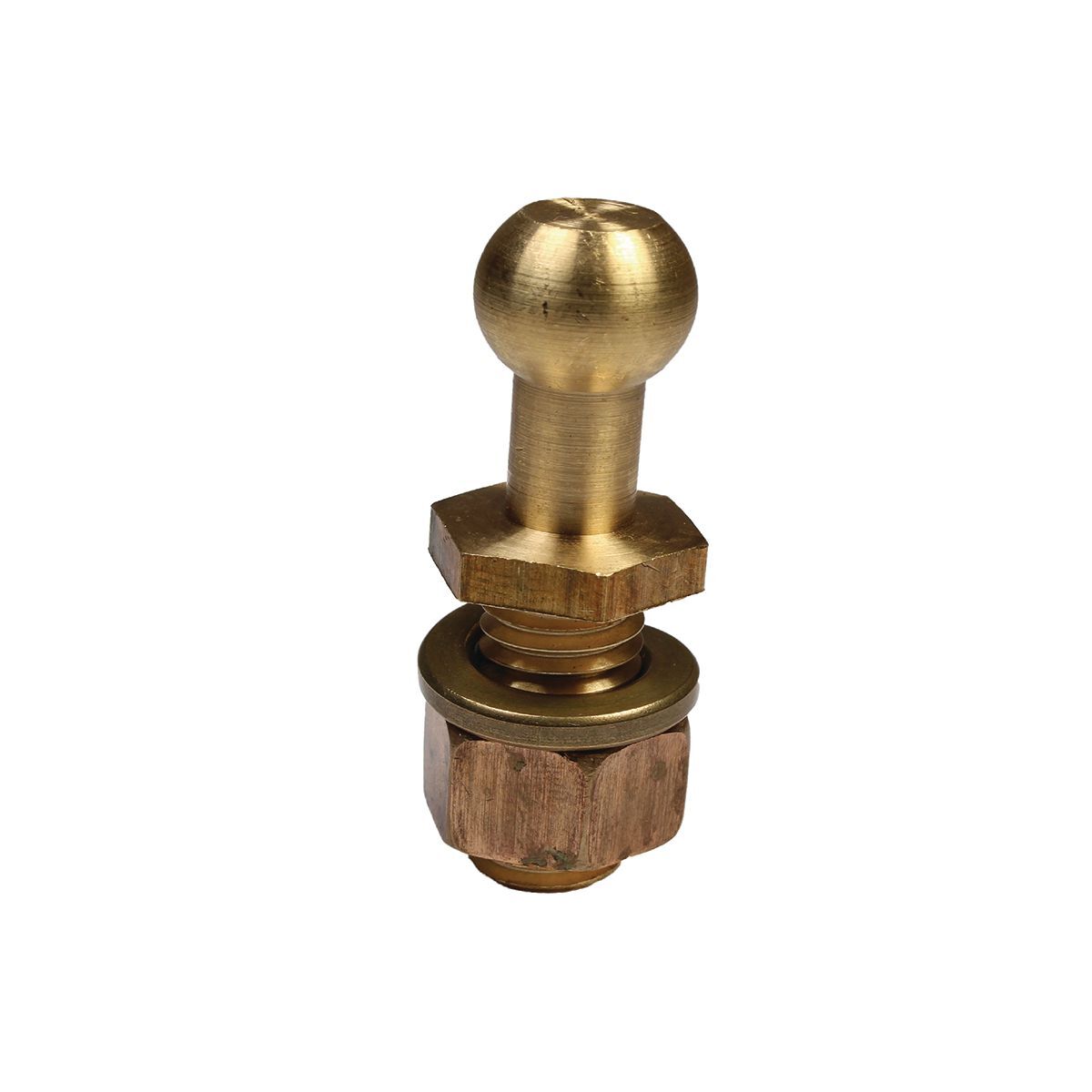 GCB63T13G1 Ground Stud Connector, 2.28 in OAL, For Use With Plates, Busbars or Structural Steel up to 1/4 in THK, Silicon Bronze