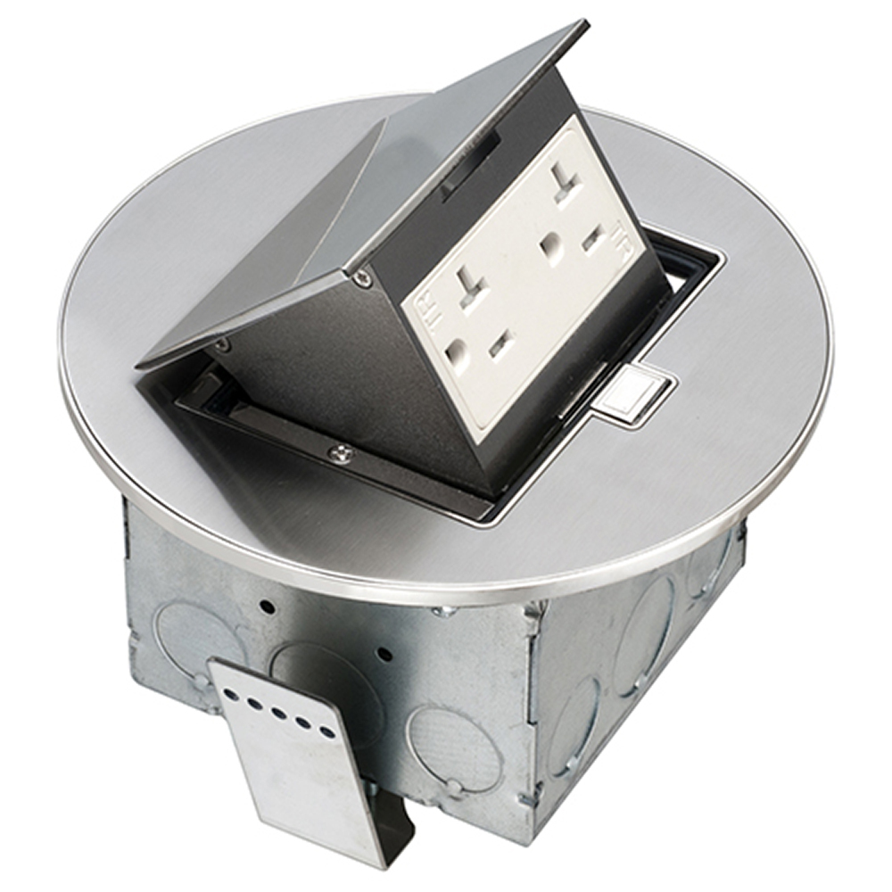 FLBT4465SS Countertop Box Kit, 1 Gang, Stainless Steel