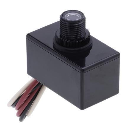 ZB124 Photo Control Sensor, 105 to 305 V AC, Polycarbonate, Black