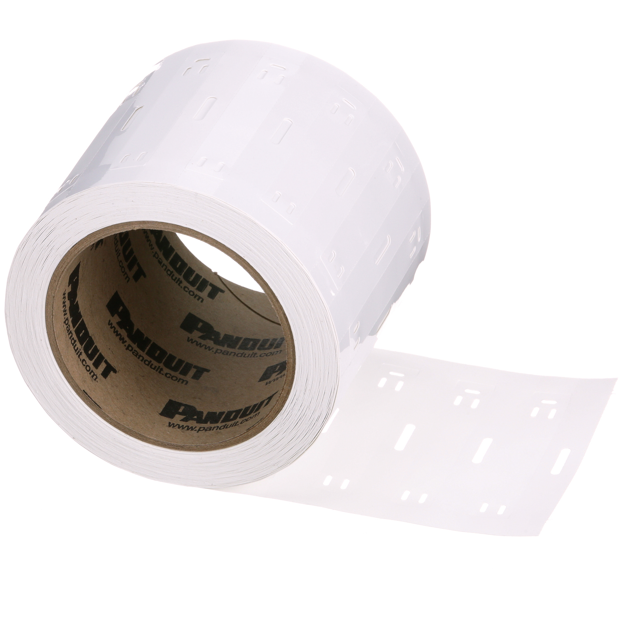 M300X100Y7T Pan-Code Standard Thermal Transfer Unprinted Marker Plate, Polyester/Polyolefin, White