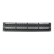 6A586-U48 eXtreme 2-RU Flat Patch Panel, 48 Ports, CAT 6a, Plastic/Steel