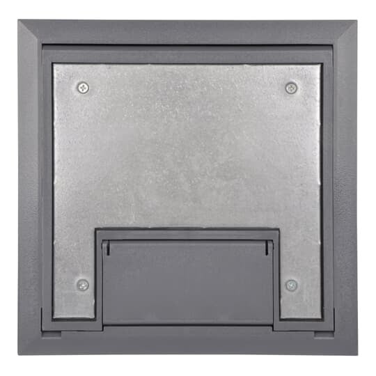 665-CST-SW-GRY Steel City Non-Metallic Floor Box Cover With 5/32 in Steel Plate, 9 in L x 9 in W, Polycarbonate