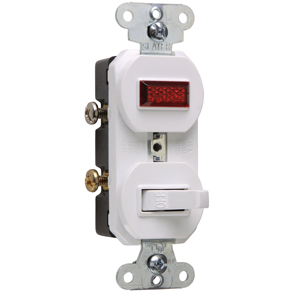 692W Non-Grounding Combination Switch/Receptacle, 120/125 VAC, 15 A