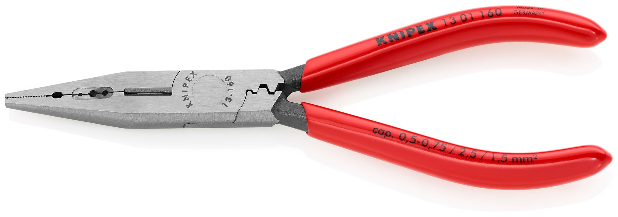 4-in-1 Electricians' Pliers-Metric Wire, 6 1/4 in., Non-Slip Plastic, Bulk