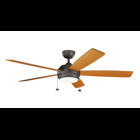 This transitional 60in; Starkk ceiling fan in Olde Bronze highlights clean, strong lines making a perfect fit for yourdacor.