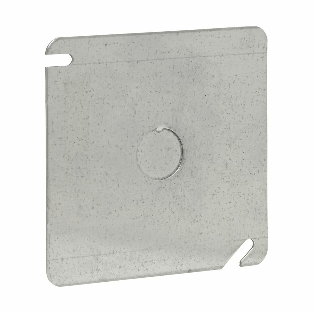 TP478 Thepitt Box Cover With 2-3/4 in Ears, 4 in L x 4 in W, Flat/Open Cover, Steel
