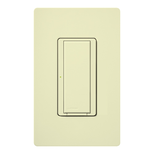 RRD-8S-DV-AL Maestro RF Dual Voltage Switch for RA2 Select or RA3 Systems, 8 Amp Light/3 Amp Motor, No Neutral Required, 120-277V, Almond