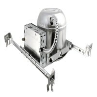 17014A-LED-ID Quick-Connect Shallow Recessed Housing, LED Lamp, IC Insulation, 120 V AC, 6-1/2 in Ceiling Opening, Aluminum Housing