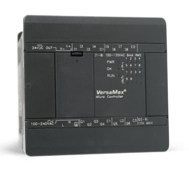 VersaMax Micro Qty of 24, 14 point expansion.  (8) 120VAC In, (6) 120VAC Out, 120/240 VAC Power Supply (includes IC200CBL501)