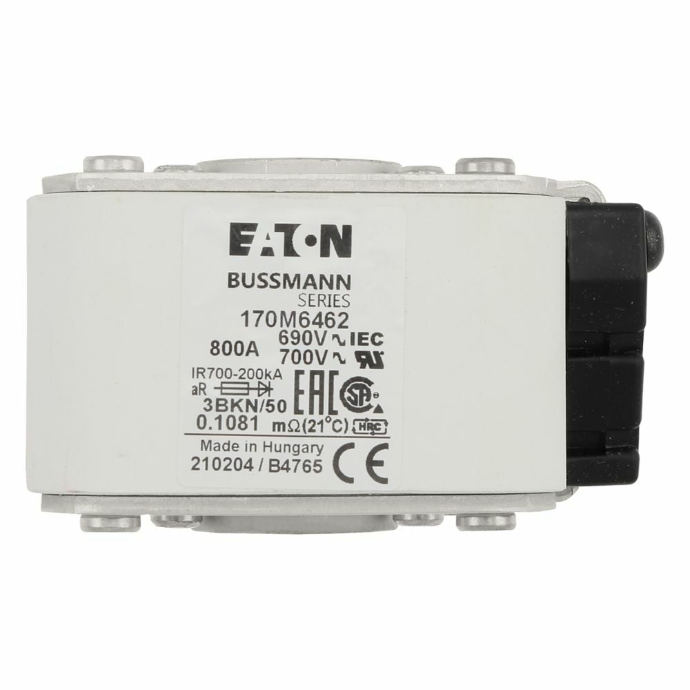170M6462 Type BKN/K High Speed Fuse, 800 A, 690 V, 200 kA Interrupt, Class: aR, Square Body