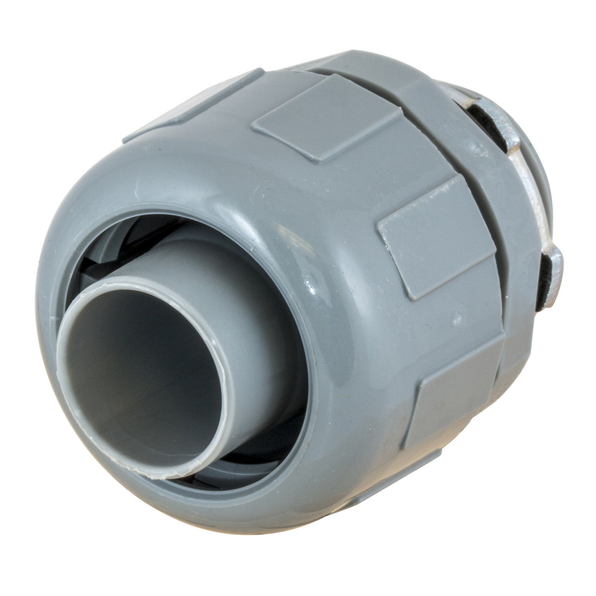 P050CGY Straight Male Liquid Tight Connector, 1/2 in Trade, Composite