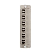 5F100-2IL OPT-X SDX Precision Molded Fiber Optic Adapter Plate, LC Duplex End A, LC Duplex End B, (12) 62.5/125 um OM1 Multi-Mode Fiber, Zirconia Ceramic Connector
