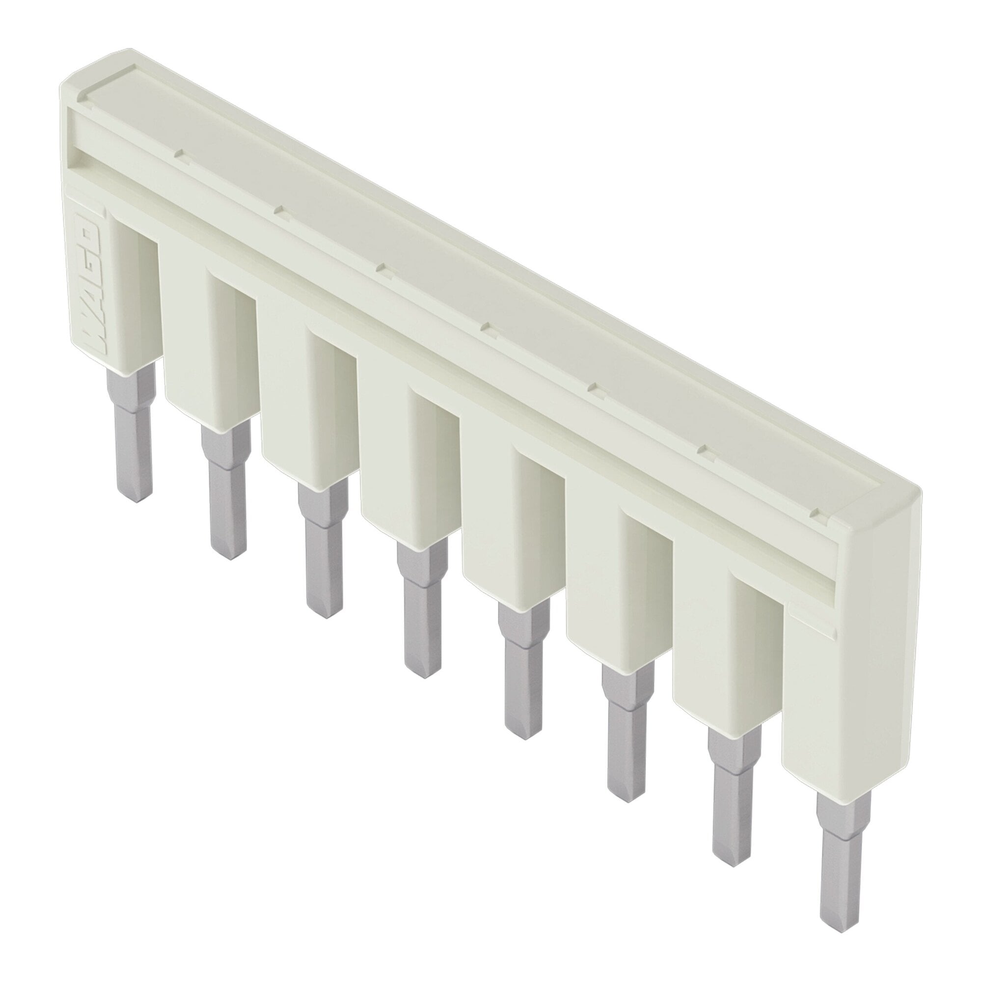 2002-408 Insulated Push-In Jumper Bar, 8 Poles, 0.748 in H x 1.571 in W x 0.161 in D