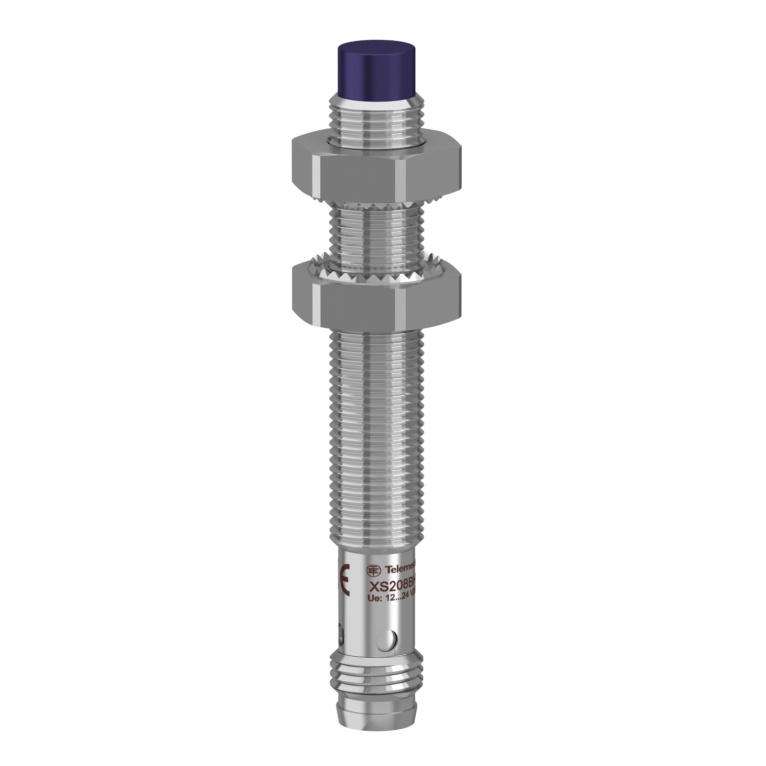 XS208BLPAM8 OsiSense XS2 Series Cylindrical Fixed Form Proximity Sensor, Inductive, PNP/Discrete Output, 1NO Contact, 12 to 24 V DC