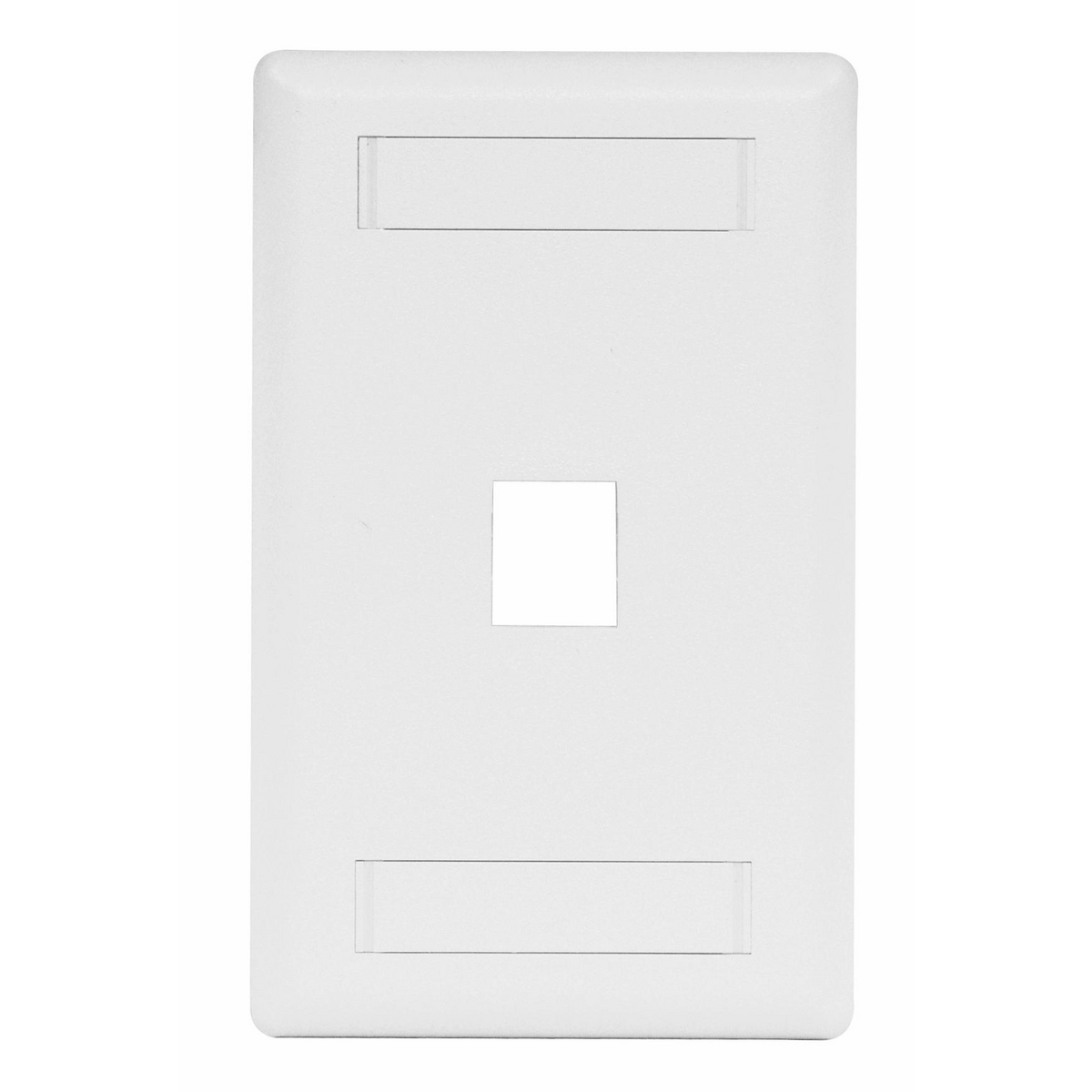 IFP11W Molded Rear Load Standard Keystone Faceplate, 1 Gangs, 1 Ports, Phone/Data/Multimedia Module, Fastened Mount, High-Impact Thermoplastic
