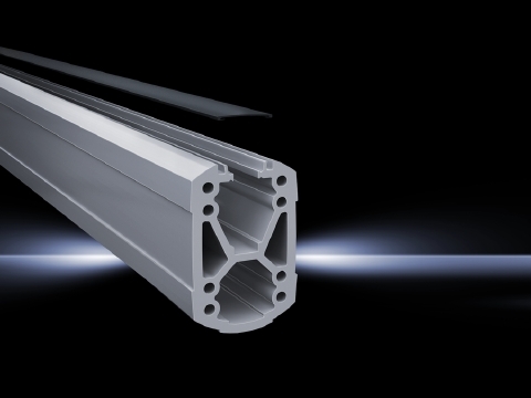 6212150 Open Support Section, 20 in L x 3 in W x 4.7 in H, For Use With Model CP 120 Enclosure, Desk and Wall Section of Support Arm System, Extruded Aluminum, Pale Gray