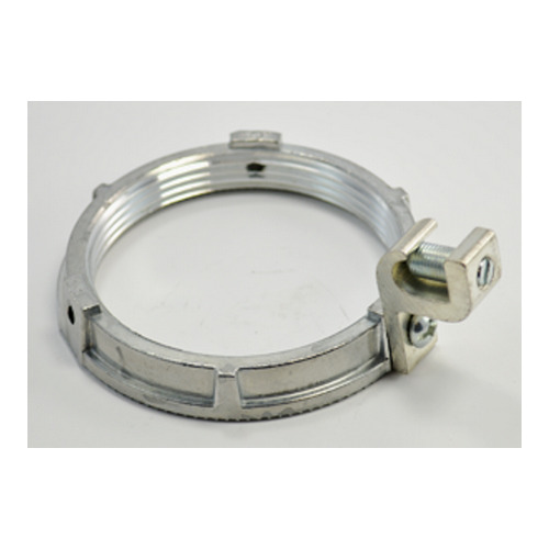 168-G Bridgeport Grounding Locknut With 14 to 1/0 AWG Tin Plated Aluminum Alloy Lug, 3 in Thread, 0.63 in H x 4.22 in W, Die Cast Zinc