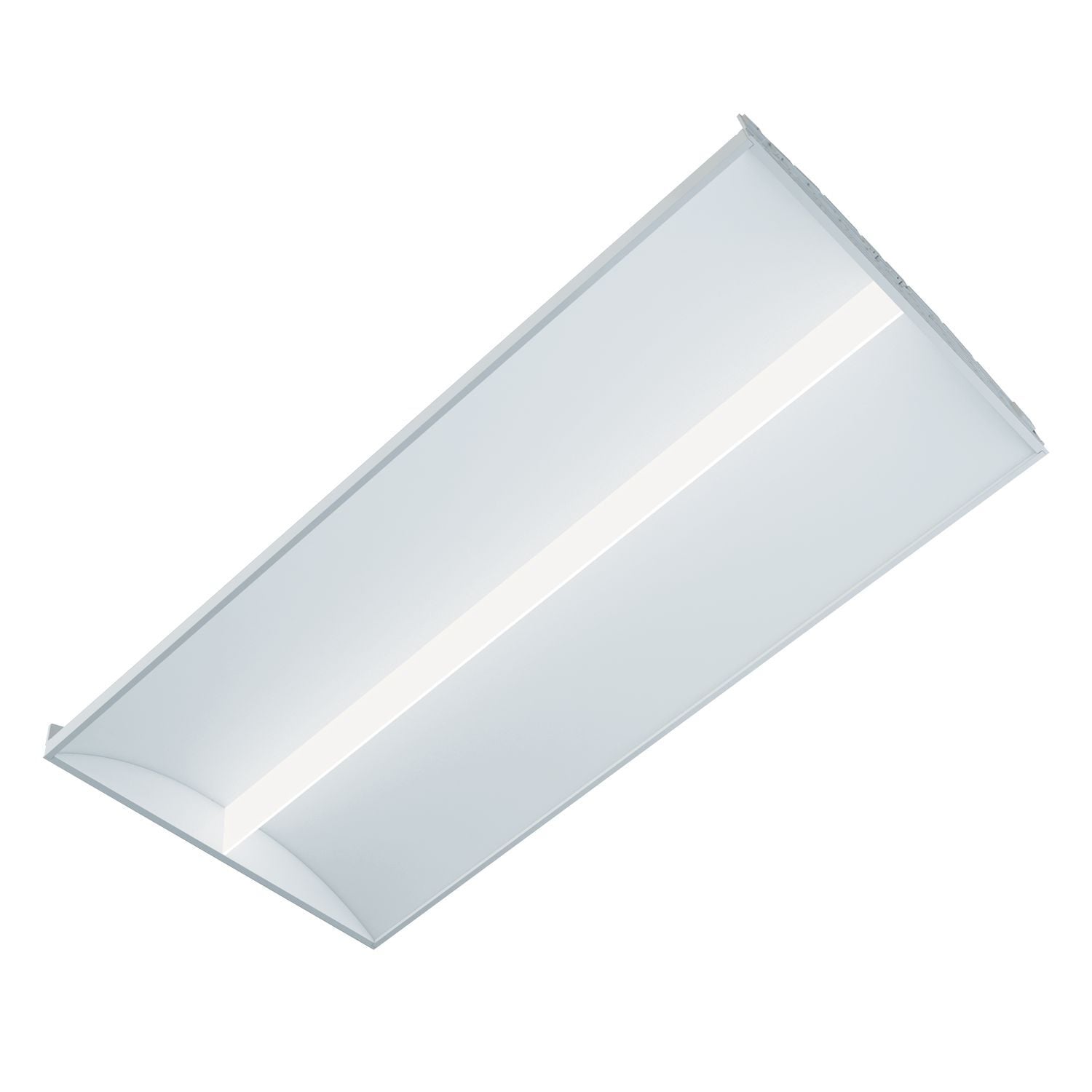 24SR-LD2-39-C-UNV-L840-CD1-U Metalux Curved Recessed Static Specification Recessed Troffer, (1) Lamp, 32 W Fixture, 120/277 V AC, Aluminum Housing
