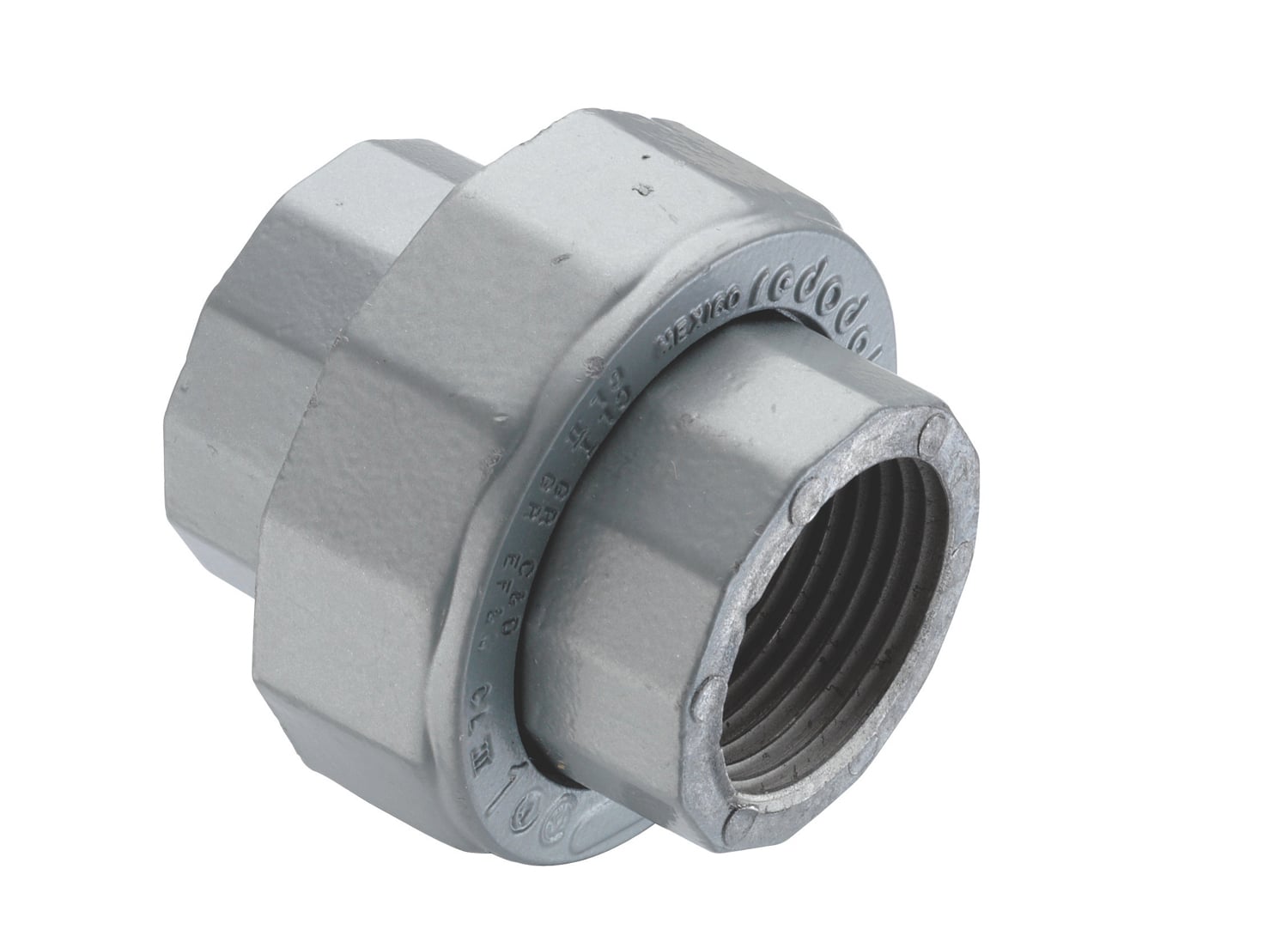 EXFU-2 T&B 3-Piece Coupling Female to Female Explosionproof Conduit Union, 3/4 in, Die Cast Aluminum, Aluminum Lacquered