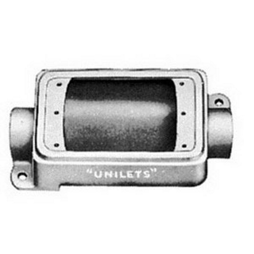 1-Gang FD Cast Device Box, 3/4 inch, Aluminum, 2-Hub