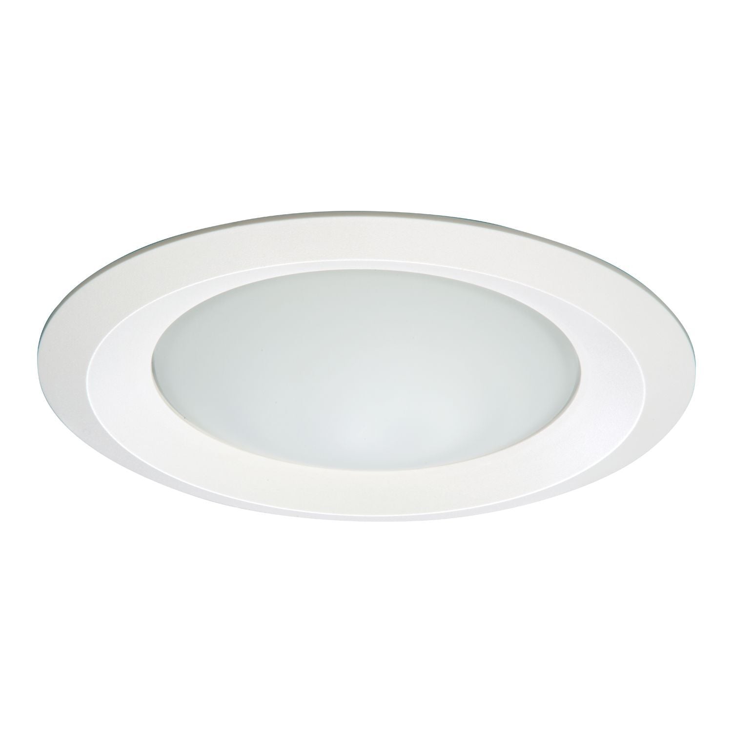 6150WH Halo Dome Low Profile Circle Lens Trim, 6 in ID x 7-3/4 in OD, Incandescent Lamp, For Use With H7RICT, H7ICTNB and E27RICAT Housing, Polymer