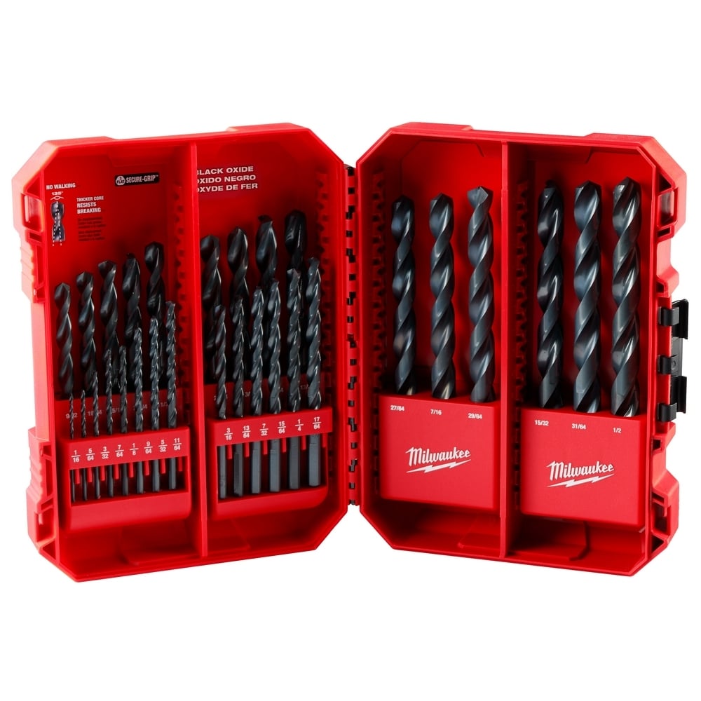 48-89-2802 Thunderbolt Drill Bit Set, 29 Pieces, HSS, Black Oxide