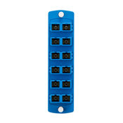 5F100-2LC OPT-X SDX Precision Molded Fiber Optic Adapter Plate, SC Duplex End A, SC Duplex End B, (12) OS1/2 Multi-Mode Fiber, Zirconia Ceramic Connector