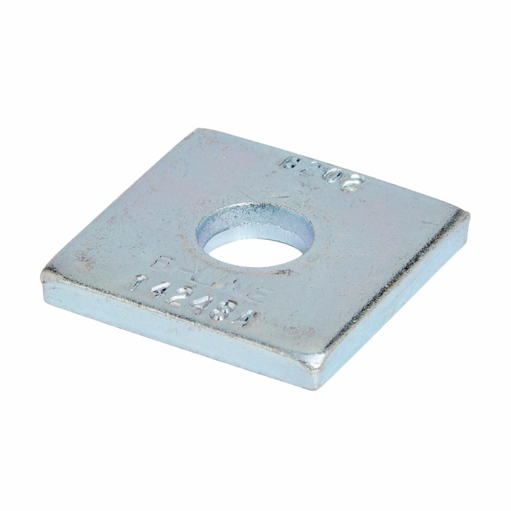 B202-1ZN B202 Square Washer, 11/16 in Nominal, Steel, Zinc Plated