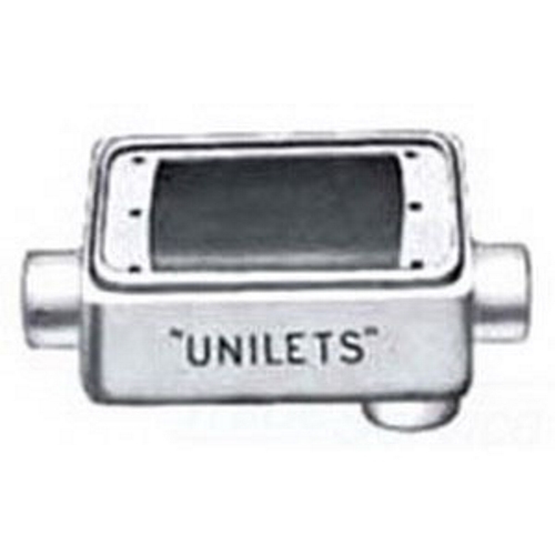 FS Device Box, 1-Gang, Feed-Thru, Type: FSCA, 3/4", Malleable Iron