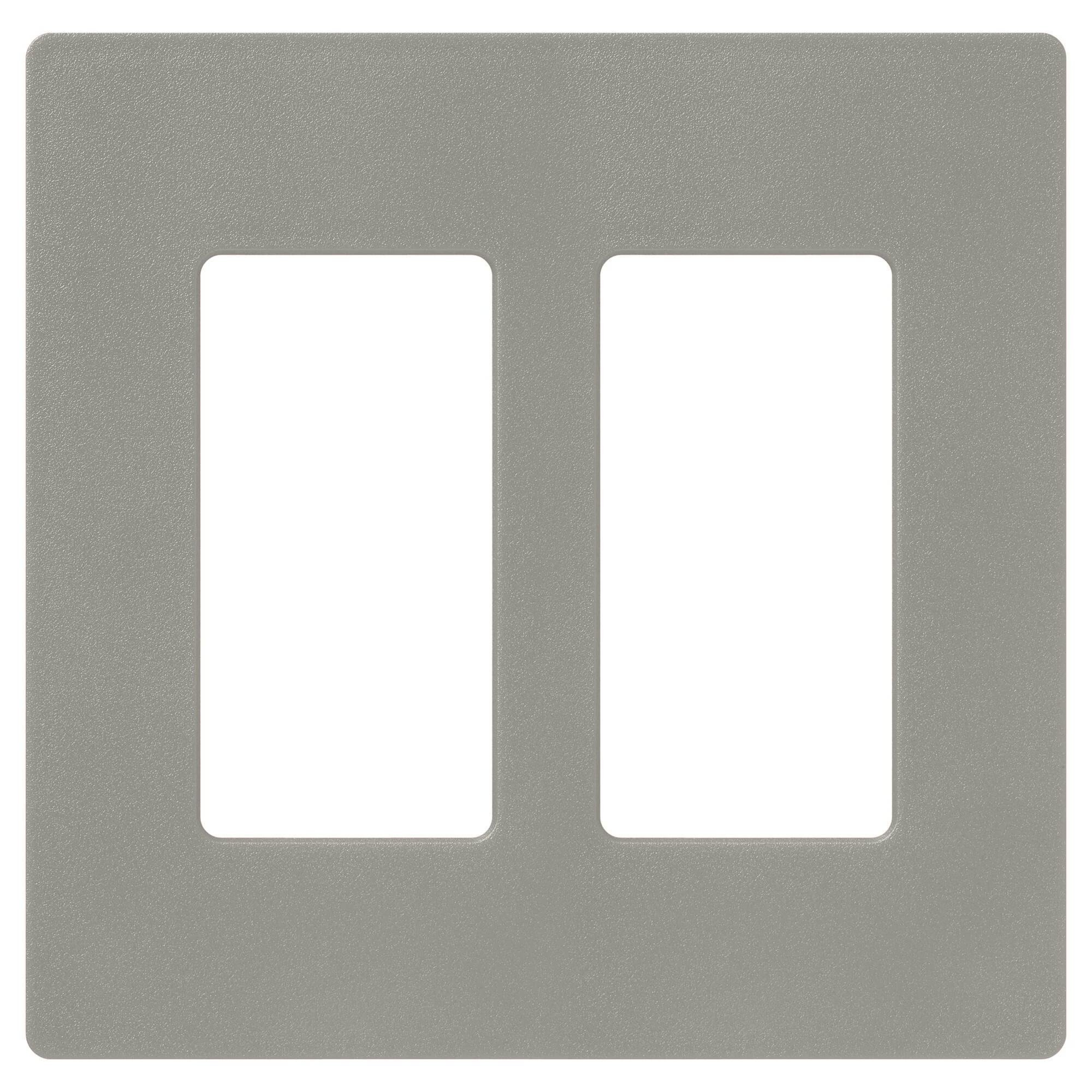 SC-2-CS Claro Wall Plate for Decorator-Style Dimmers, Switches, and Outlets, 2 Gang, Satin, Cobblestone