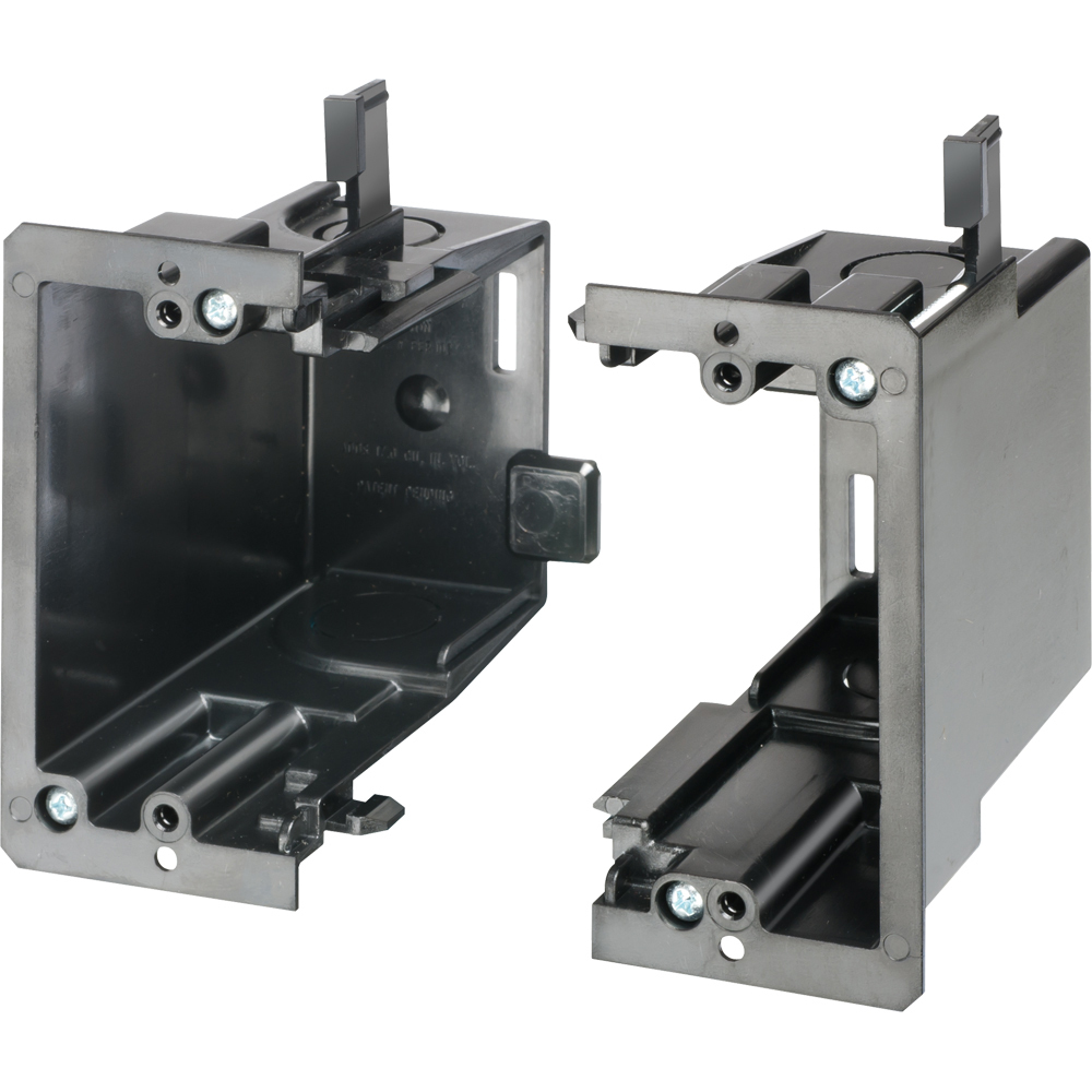 FER102 Gangable Box With Mounting Wing Screw, Plastic, 2 Gangs