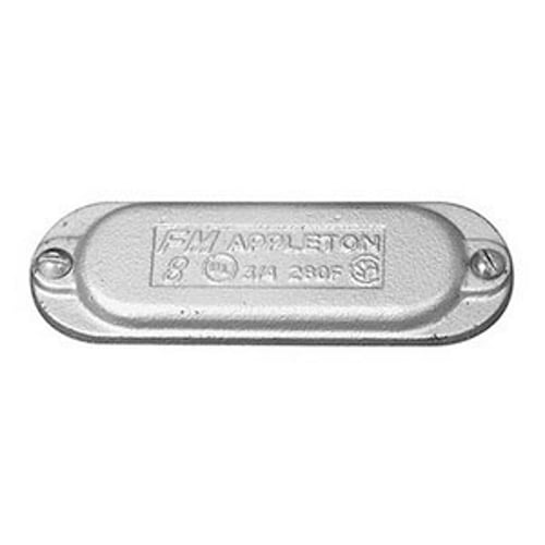 880F Unilets Blank Conduit Body Cover, 2-1/2 to 3 in Hub, For Use With Form 8 Conduit Outlet Body, Cast Grayloy Iron, Triple Coated