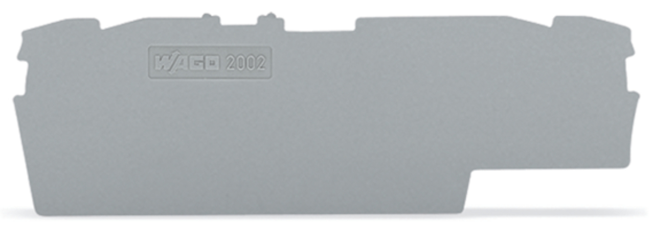 2002-1891 2001 End Intermediate Plate, For Use With Rail Mounted Terminal Block, Gray