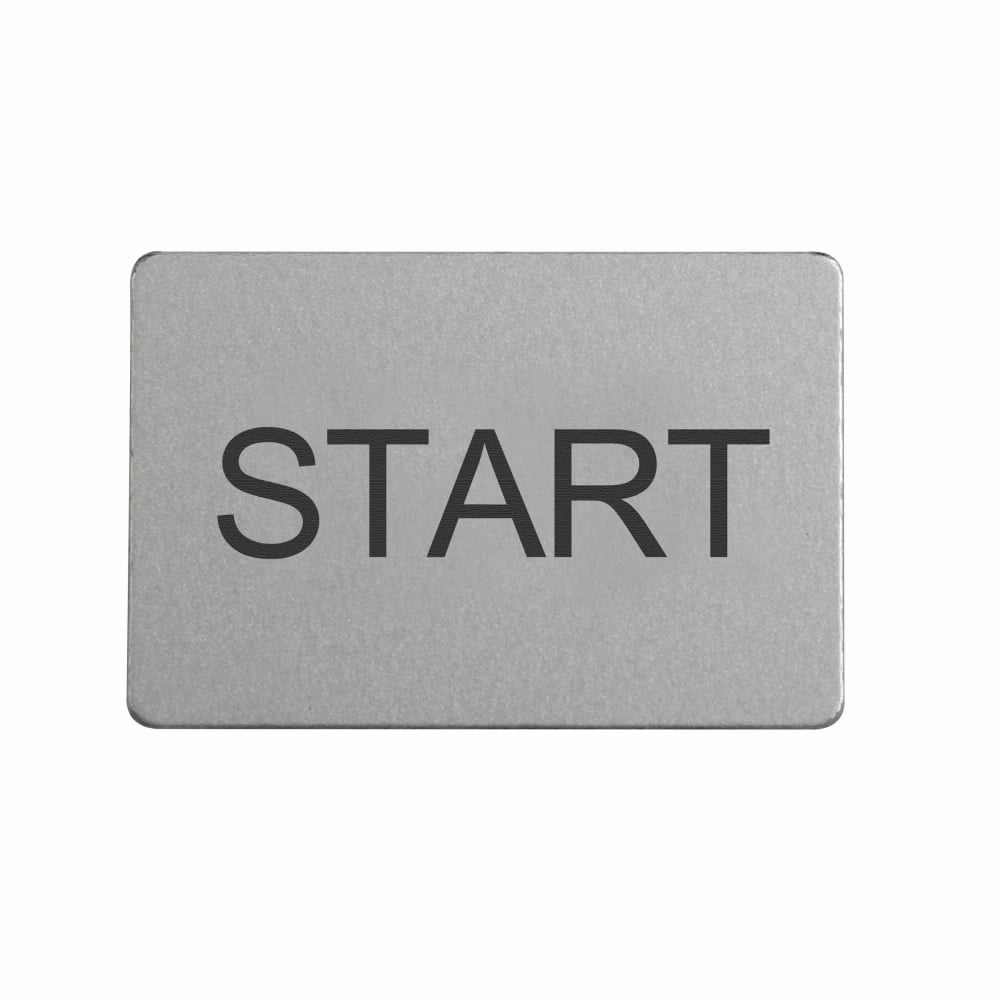 M22-XST-GB1 Legend Plate Insert, 1 in H x 1 in W, Rectangular Plate, Plastic, M22S-ST-X/M22S-STDD-X Frame