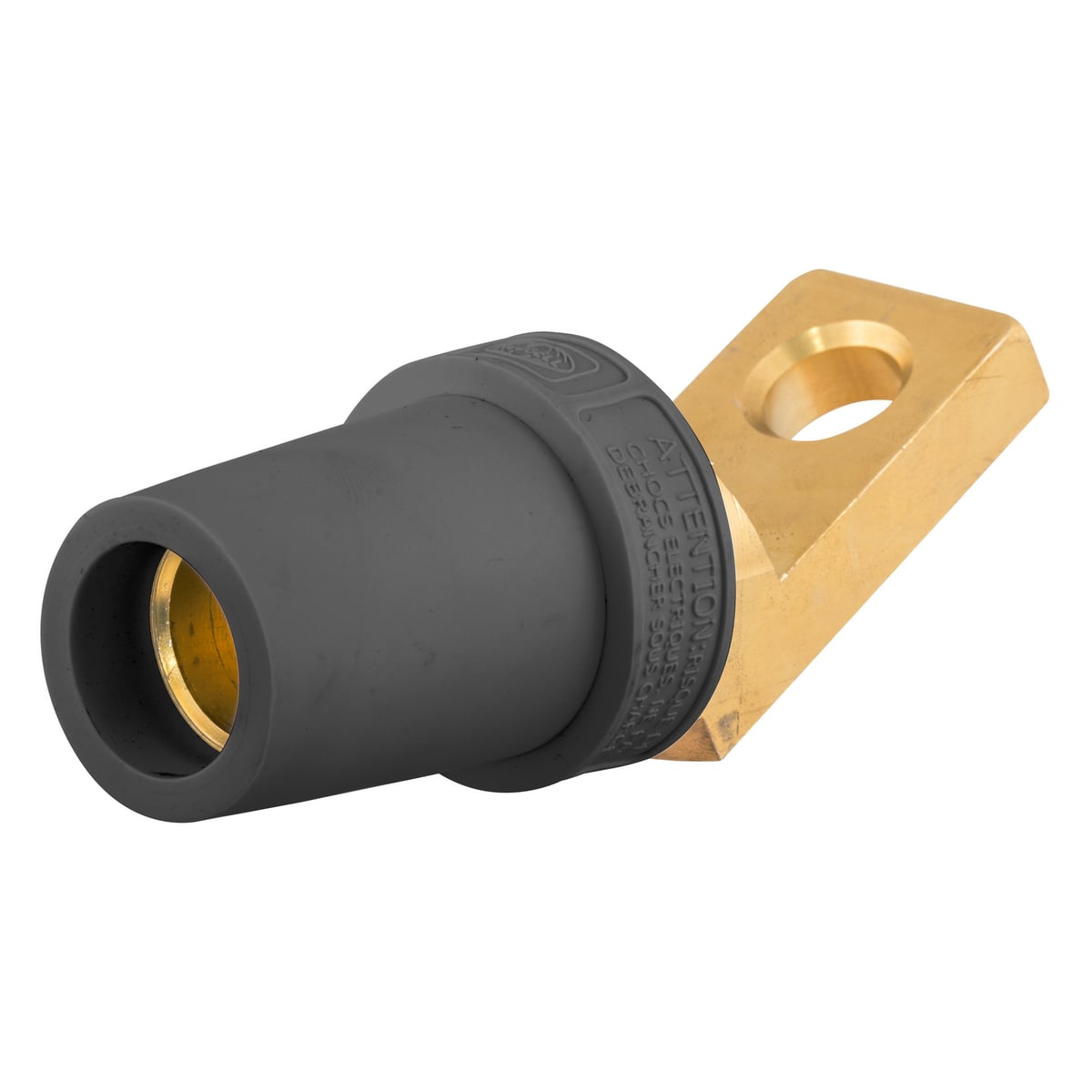 HBLFOABK 16 Series Angled Female Offset Stud Standard Straight Single Pole Receptacle, 600 V AC/250 V DC, 400 A, 4/0 AWG Wire, Screw Terminal Connection, 3R/4X/12 NEMA Rating